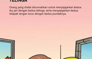 Meletakkan Kedua Telapak Tangan Sejajar dengan Kedua Telinga