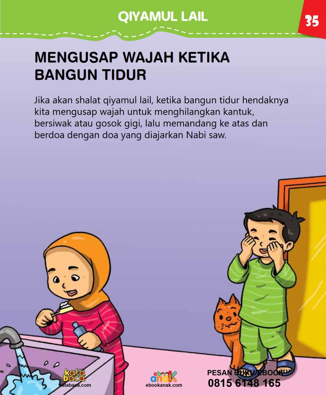 Mengusap Wajah Ketika Bangun Tidur Ebook Anak