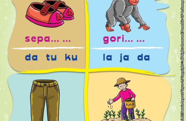 baca buku online brain games calistung3 Menulis dan Mengenal Huruf dengan Melingkari Suku Kata