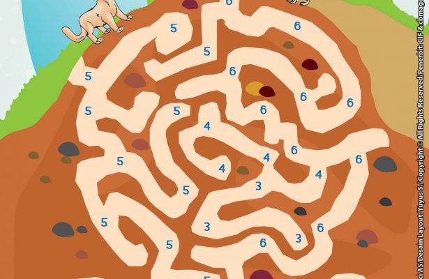 baca buku online brain games calistung43 Mencari Jejak dengan Mewarnai Jalan Mengikuti Angka 6