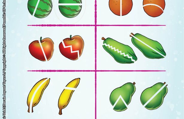 baca buku online brain games calistung44 Mengenal Pecahan dengan Melingkari Gambar