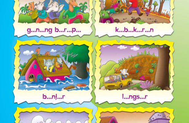 baca buku online, buku aktivitas anak jenius TK A B_029 belajar mengenal nama-nama bencana