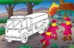 baca buku online, buku aktivitas anak jenius TK A B_056 mewarnai gambar mobil pemadam kebakaran