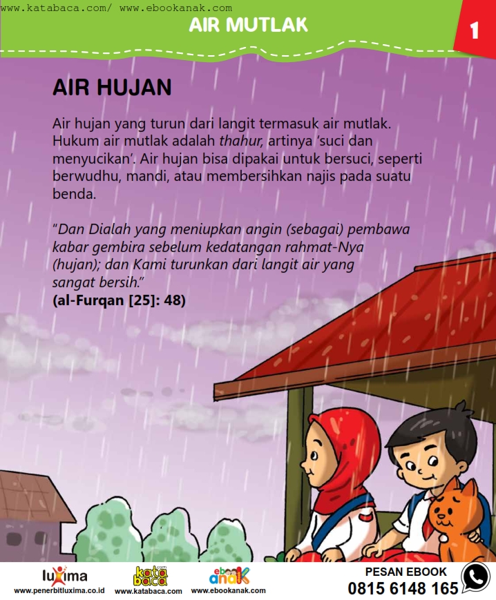 baca buku online, fiqih islam bergambar jilid 1_005 air hujan
