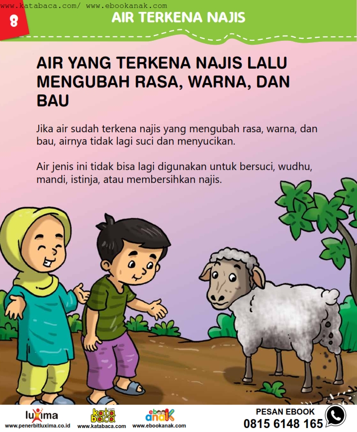 baca buku online, fiqih islam bergambar jilid 1_012 Air yang Terkena Najis