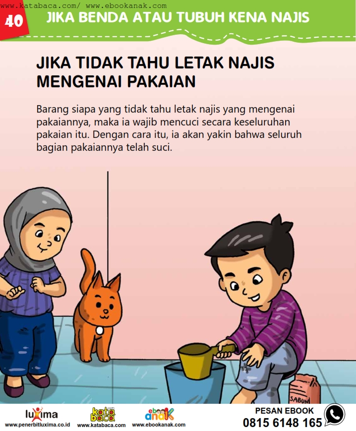 Hukum Jika Tidak  Tahu Letak Najis Mengenai Pakaian Ebook 