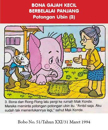 bona gajah kecil berbelalai panjang, potongan ubin3
