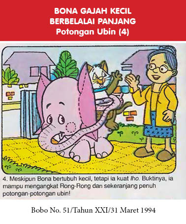 bona gajah kecil berbelalai panjang, potongan ubin4