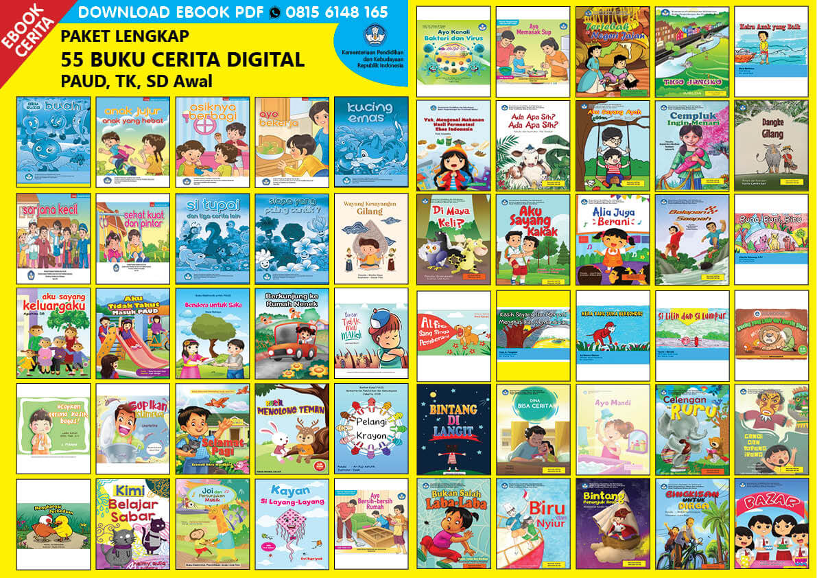Ebook Pdf Paket Lengkap 55 Buku Cerita Paud TK SD Awal