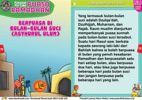 panduan pertama anak puasa ramadhan, Berpuasa di Bulan-Bulan Suci (Asyahrul Ulum) (36)