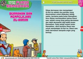panduan pertama anak puasa ramadhan, Dermawan dan Mempelajari Al Quran (50)