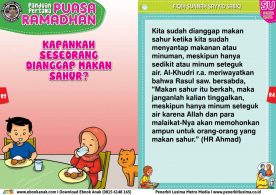panduan pertama anak puasa ramadhan, Kapankah Seseorang Dianggap Makan Sahur (42)