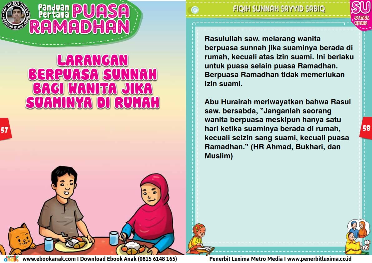 panduan pertama anak puasa ramadhan, Larangan Berpuasa Sunnah Bagi Wanita Jika Suaminya di Rumah (29)