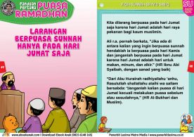 panduan pertama anak puasa ramadhan, Larangan Berpuasa Sunnah Hanya pada Hari Jumat Saja 25