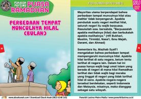 panduan pertama anak puasa ramadhan, Perbedaan Tempat Munculnya Bulan (Hilal) 8